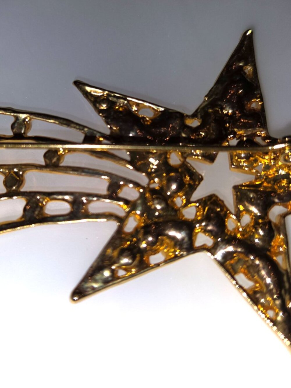 Vintage Shooting Star Brooch w/Rhinestones - NWOT - Picture 3 of 3